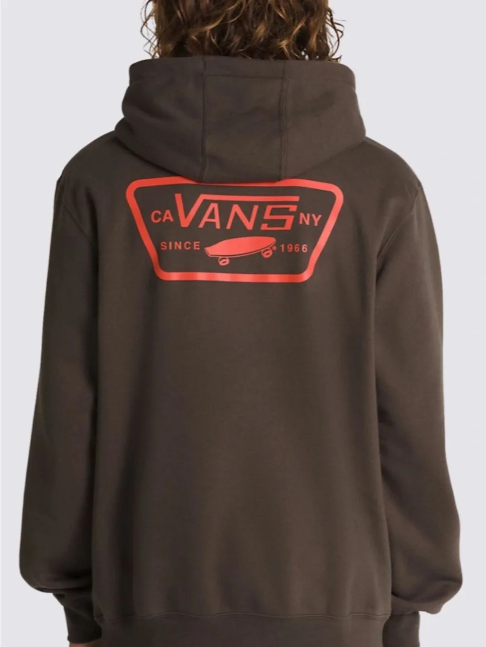 Brown Vans hoodie with red accents Men's Size Medium